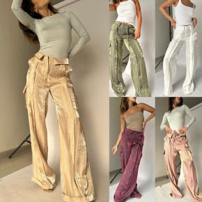 Wholesale Womens Gold Flared Western Trousers Breathable pants