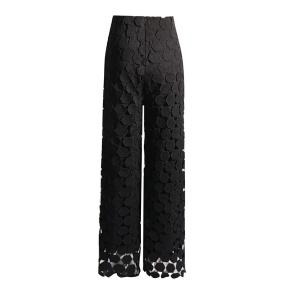 Summer High waist fashion loose elegant high street sexy cut-out lace women's pants & trousers